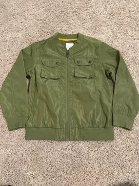 Cat & Jack Olive Green Bomber Jacket in size Small (6/7)
